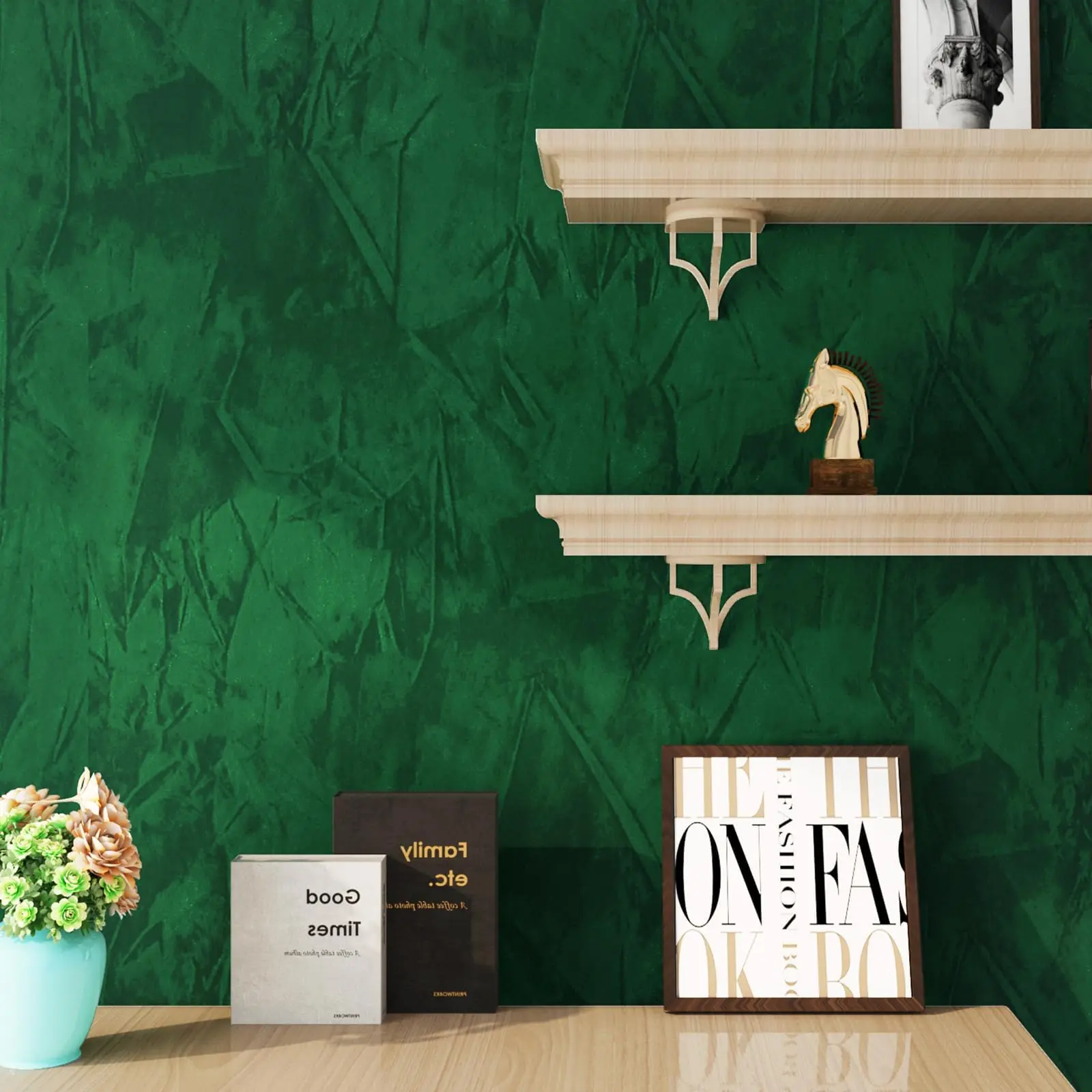 Luxury wallpaper installation in Chicago living room